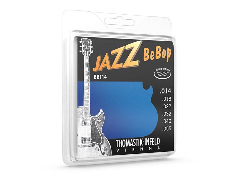 Thomastik THBB-114 Jazz Bebop string set electric, nickel roundwound, 014-018-022-032-040-055