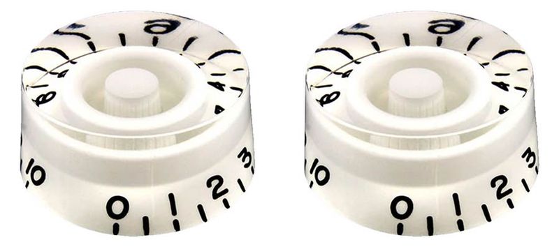 Allparts Speed Knobs White 2-p