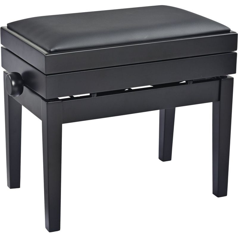 K&M 13956 Regulerbar pianokrakk med noterom svart matt