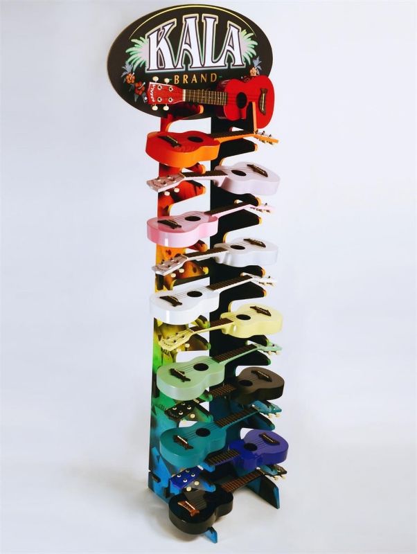Kala POP, Floor Stand, BLK Gloss, 12 Uke Holder