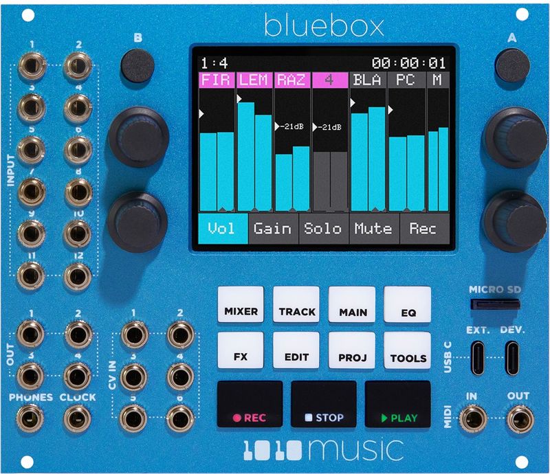 1010music Bluebox Eurorack Edition - Eurorack compact digital mixer & recorder