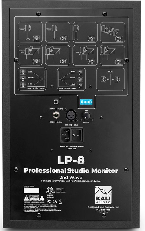 Kali Audio LP-8 V2 Black - Studiomonitor, 8’’ bas, 1’’ diskant, Class-D 100W (60+40)