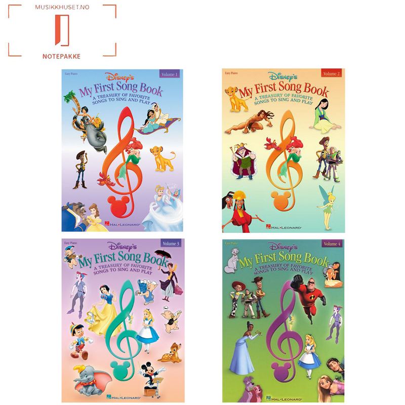  Disney My first songbook vol 1-4 Notepakke