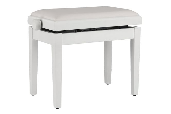 Hovedbilde GEWA Piano bench Deluxe Autolift Vinyl White matt