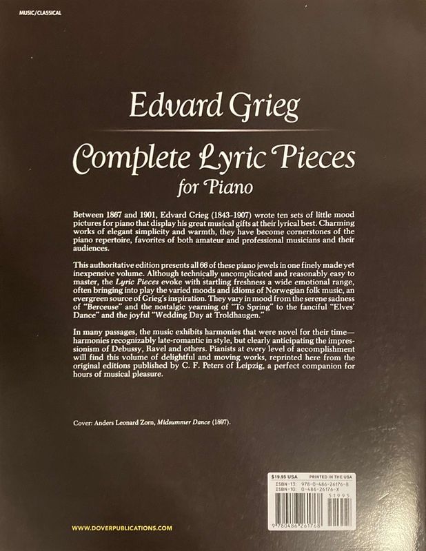 Grieg - Complete Lyric Pieces For Piano Grade 5 (1-5)