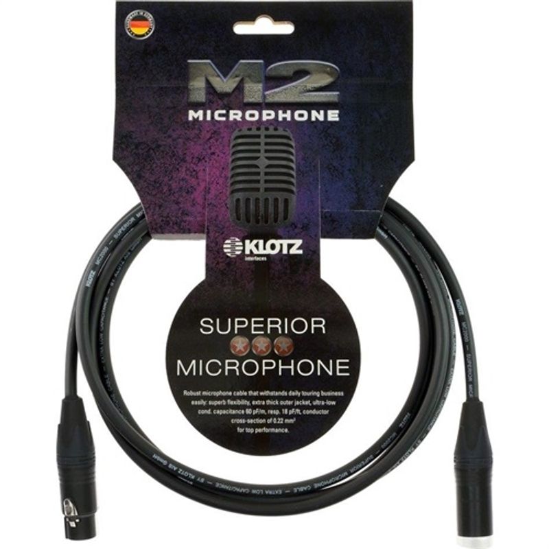Klotz M2 Superior mic cable Neutrik XLR/XLR 3 m
