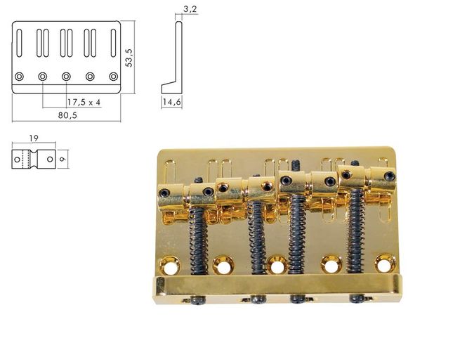 Hovedbilde Boston BB-204-G bridge-tailpiece