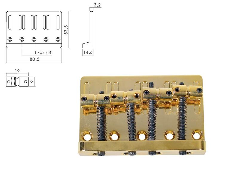 Boston BB-204-G bridge-tailpiece