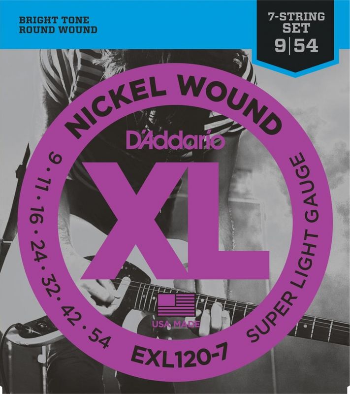 Daddario EXL120-7 9-54 7-Strenger Sett