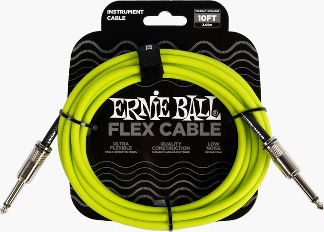 Hovedbilde Ernie Ball 6414 FLEX Instrument Cable 3m - Green