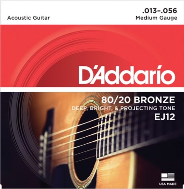 Hovedbilde D´Addario EJ12 Akustiske Guitarstrenger, 013-056 