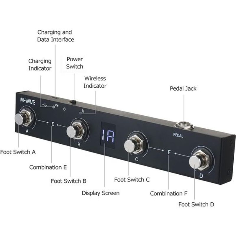 M-vave Midi Controller Pedal guitar-effekt-pedal