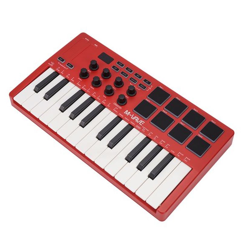 M-vave SMK-25 bluetooth midi-keyboard red