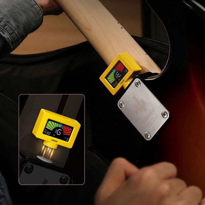 Donner DT10 klype-tuner yellow
