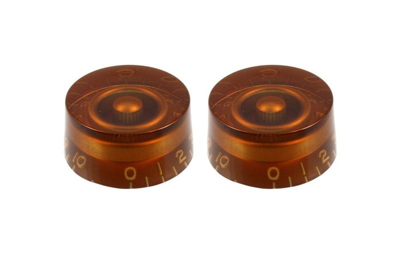 Allparts PK-0130-022 Vintage Style Amber Speed Knobs