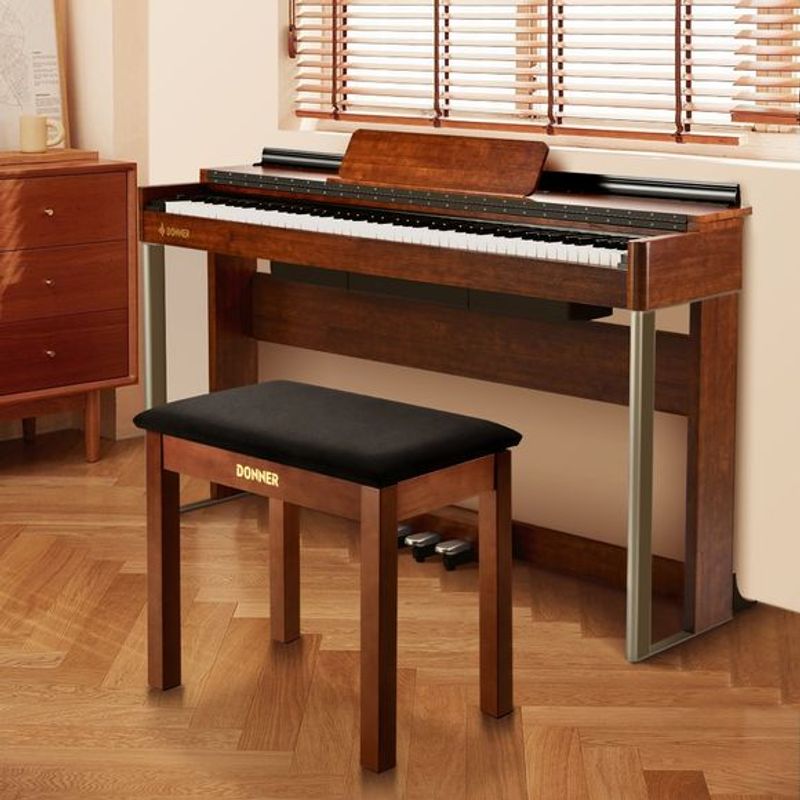 Donner DKB-10 pianokrakk brown 