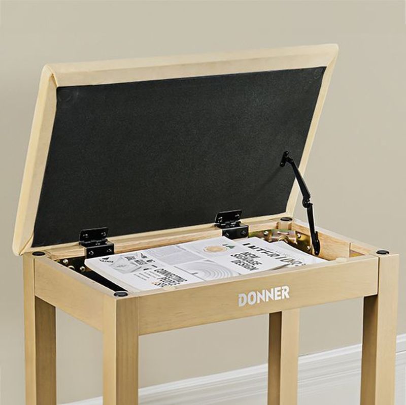 Donner Bench pianokrakk beige 