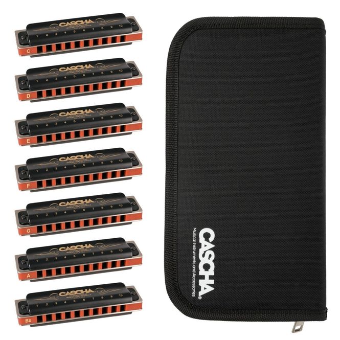 Hovedbilde Cascha Professional Blues Series Harmonica Set - HH 2224.