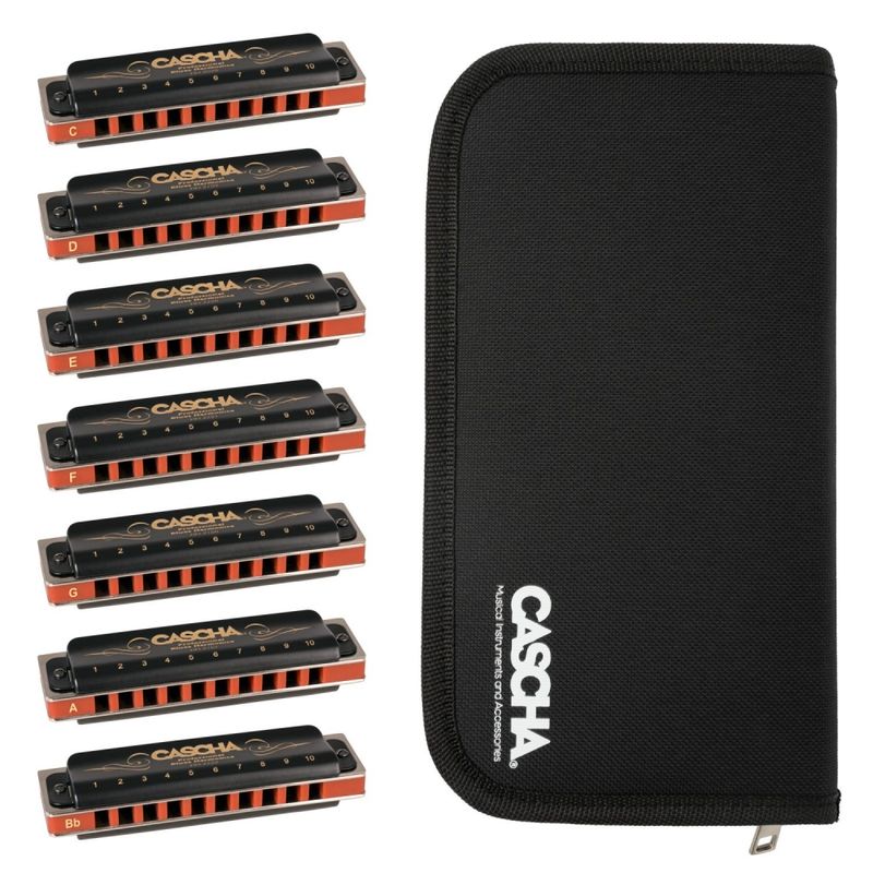 Cascha Professional Blues Series Harmonica Set - HH 2224.