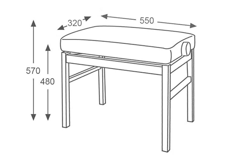 Pianokrakk m/stativ i metall