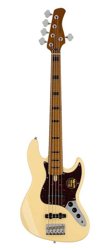 Sire V5 A5/VWH Marcus Miller alder 5-string passive bass guitar vintage white