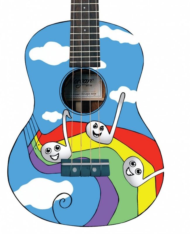 Morgan UK S 100 Rainbow Sopran Ukulele