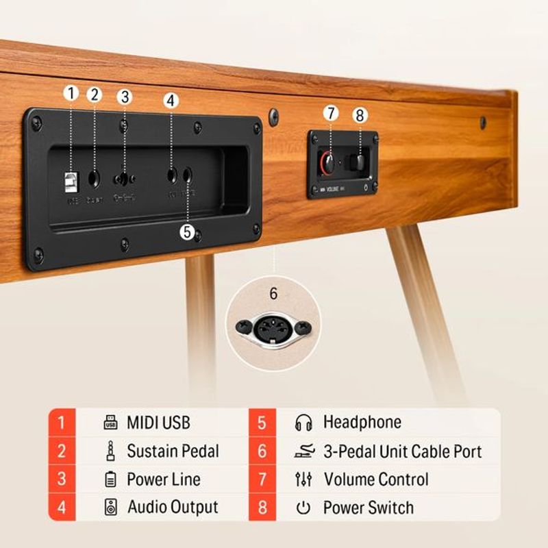 Donner DDP-80 el-piano wood 